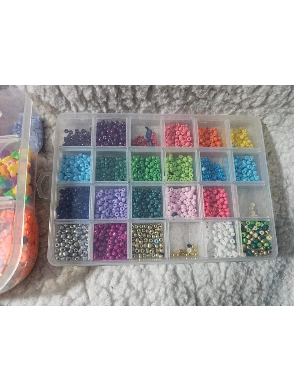 (Lot of 3) Mixed Jewelry Crafting Beads Various Colors & Styles With 3 Boxes